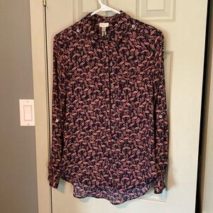 💙 Chemise manche longue motif flamants